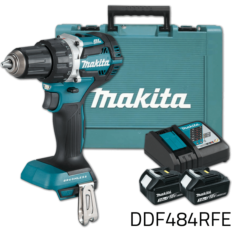 Makita DDF484RFE 18V Cordless Brushless Drill - Driver (LXT-Series) | Makita by KHM Megatools Corp. Makita DDF484RFE 18V Cordless Brushless Drill - Driver (LXT-Series) | Makita by KHM Megatools Corp.